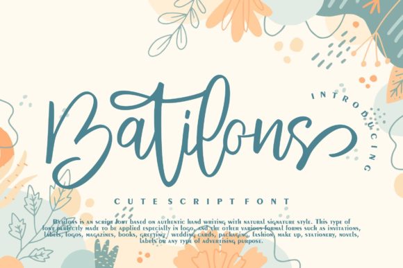 Batilons Script for Web Design: A Playful Display Font