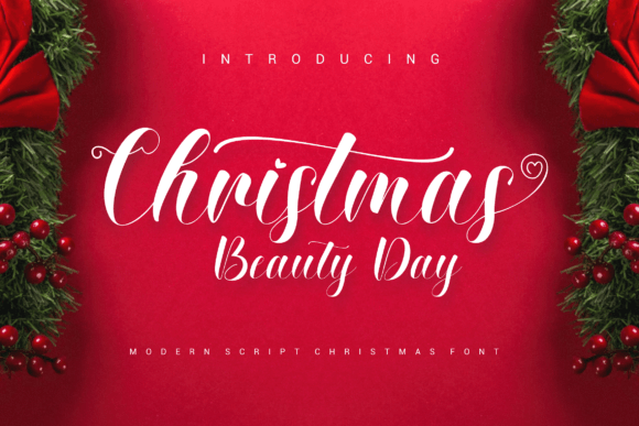 Christmas Beauty Day Font for Web Design