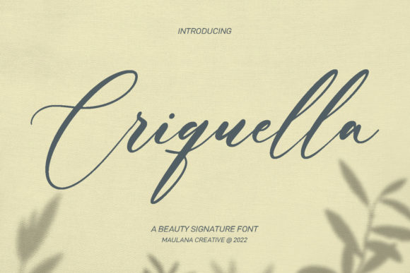 Criquella Script for Professional Branding